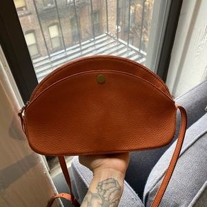 Madewell Leather Half Moon Crossbody Bag